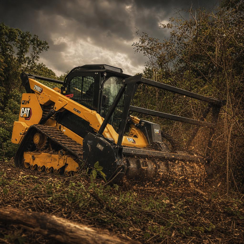Forestry mulcher clearing brush in Indiana
